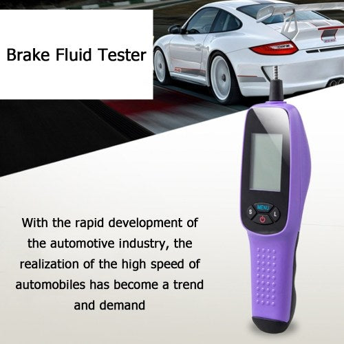 Automobile Fluid Tester Brake Fluid Tester with LED Lights Brake Oil Diagnostic Tools Test Detector for DOT3 DOT4 DOT5