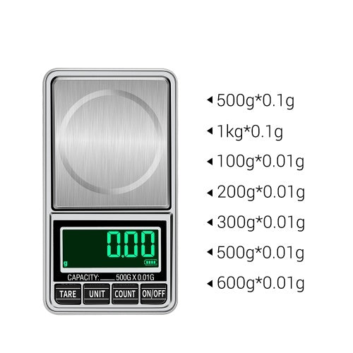 Portable Digital Scale Gold Jewelry Scale Mini Pocket Digital Scale Professional Accurate Electronic Scale Precision Balance 600g/0.01g DH-938C