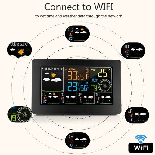 Multifunctional Color WiFi Weather Station APP Control Smart Weather