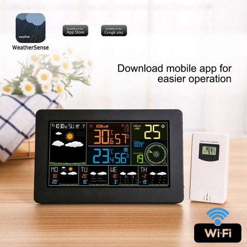 Multifunctional Color WiFi Weather Station APP Control Smart Weather