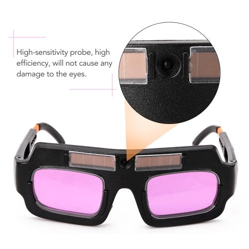 Solar Energy Auto Darkening Welding Safety Goggles Anti UV Weld Professional Glasses