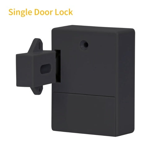 Smart Sensor Cabinet Lock Adhesive Hidden Drawer Lock Shoe Cabinet Wardrobe Bathroom Inductive Digital Lock for Single-opening Door Black T3