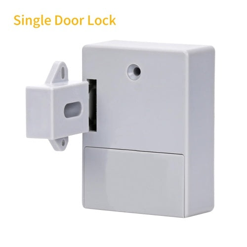 Smart Sensor Cabinet Lock Adhesive Hidden Drawer Lock Shoe Cabinet Wardrobe Bathroom Inductive Digital Lock for Single-opening Door Black T3