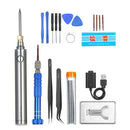 22pcs Electric Soldering Iron & Screwdriver Portable Welding Pen