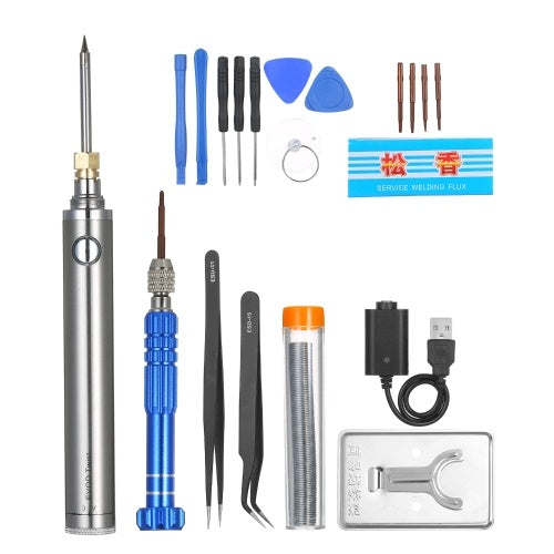 22pcs Electric Soldering Iron & Screwdriver Portable Welding Pen