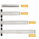 High-precision Scale Ruler T-type Hole Ruler Stainless Woodworking Scribing Mark Line Gauge Carpenter Measuring Tool