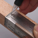 High-precision Scale Ruler T-type Hole Ruler Stainless Woodworking Scribing Mark Line Gauge Carpenter Measuring Tool