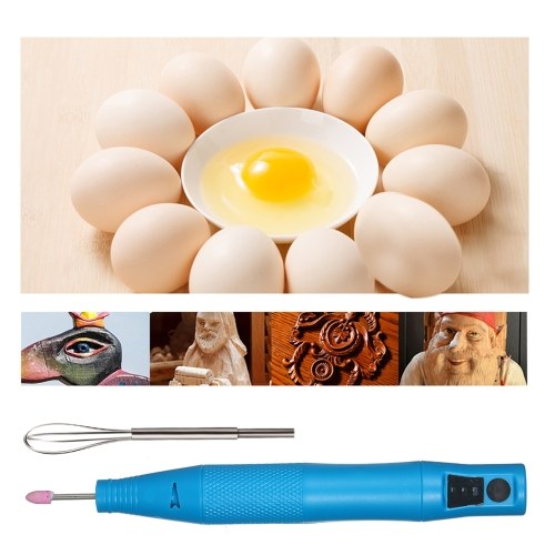 Portable Multifunctional Electric Grinder Rechargeable Hand-held Electric Egg Beater Egg Blender HM-318 Turquoise