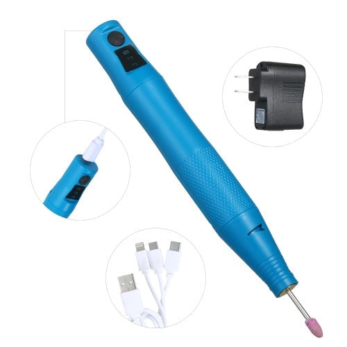 Portable Multifunctional Electric Grinder Rechargeable Hand-held Electric Egg Beater Egg Blender HM-318 Turquoise