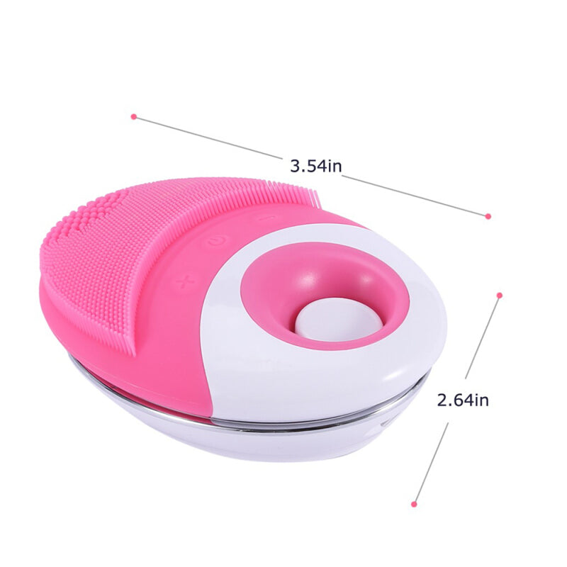 Electric Facial Cleansing Waterproof Brush - Pink