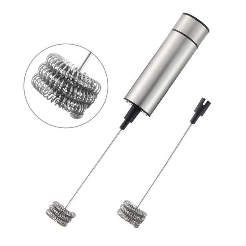 Electric Triple Whisk Coffee Maker Tool - Silver