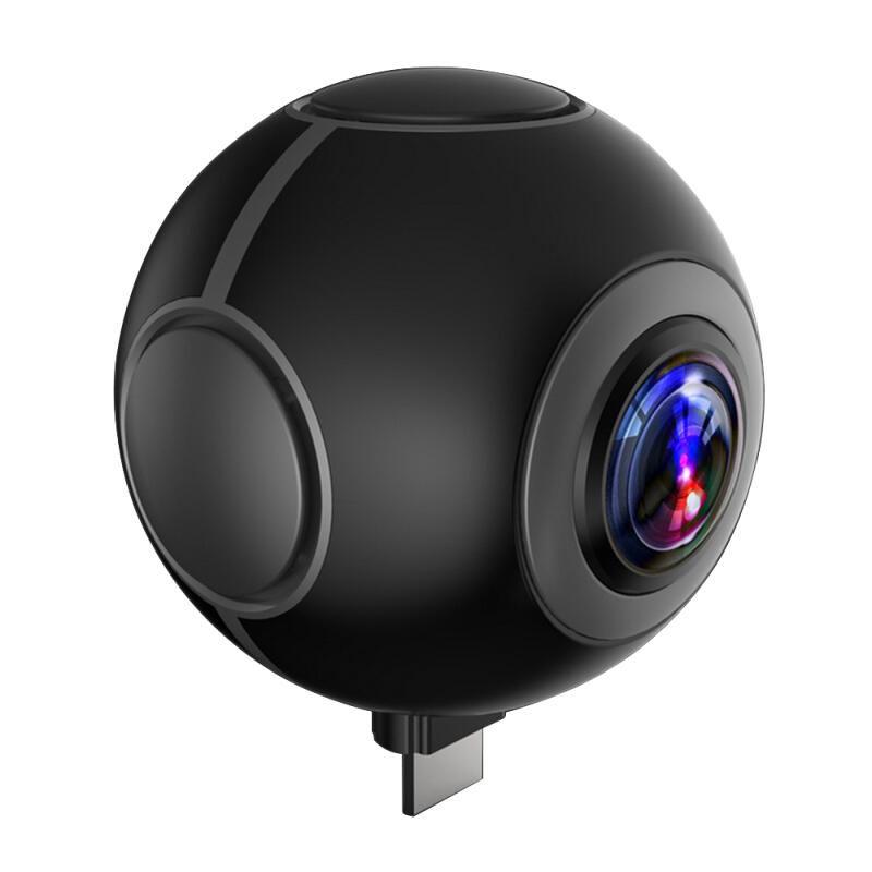 Elegance Premium Mini 360 Panorama Camera Dual Lens - Black