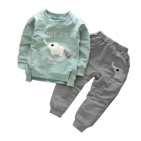 Elephant Winter Children Clothes - Green