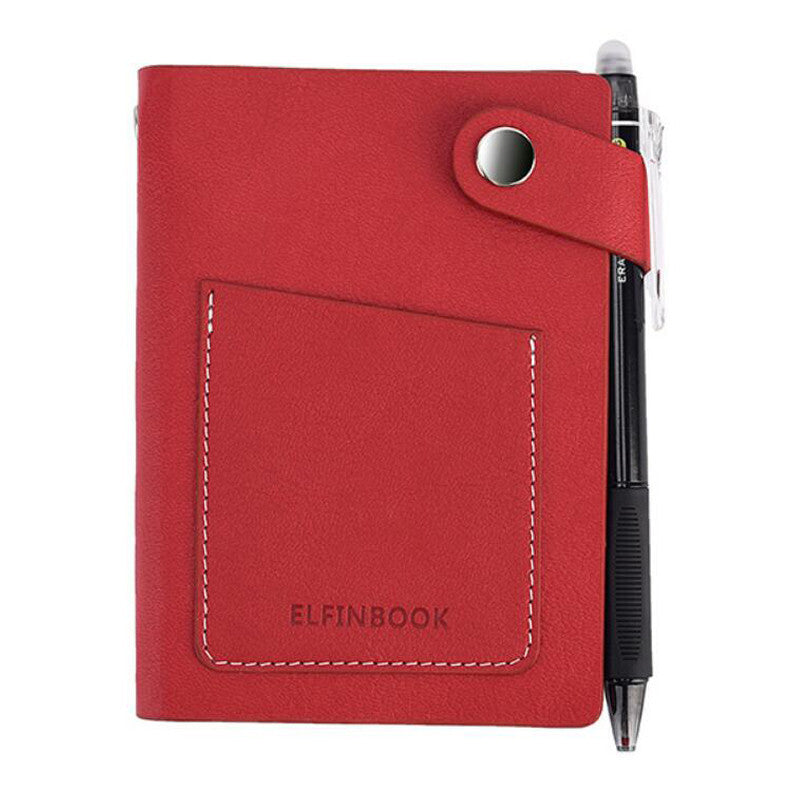 Elfinbook Premium Mini Leather Notebook - Red