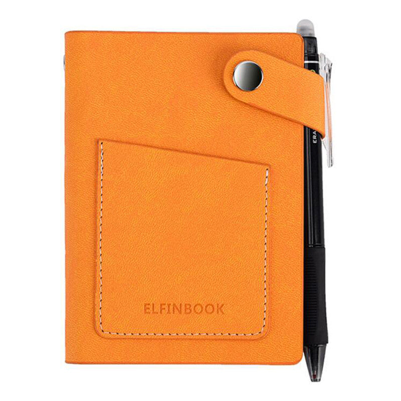 Elfinbook Premium Mini Leather Notebook - Yellow