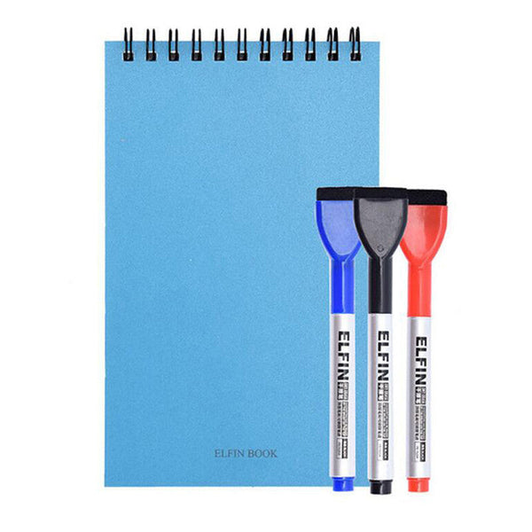 Elfinbook Premium Reusable Memo Notebook - Blue