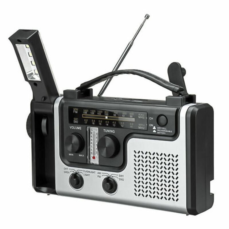 Emergency Portable Solar Radio - Black Silver