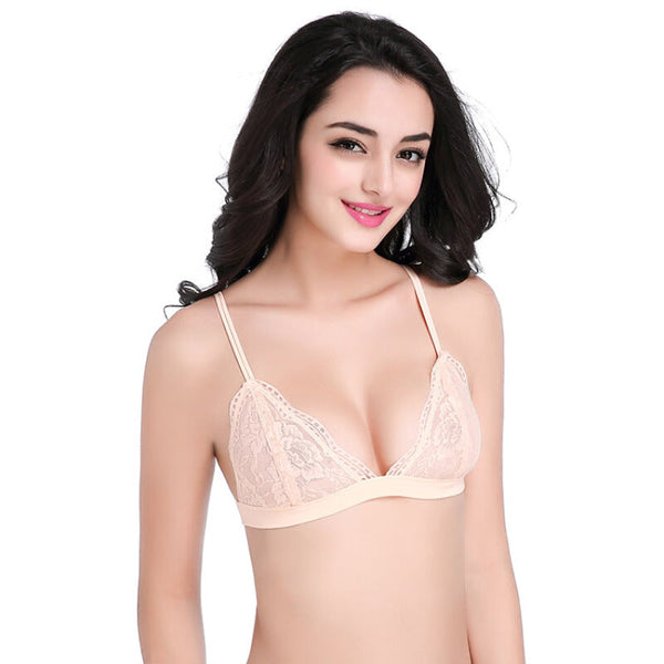 Europe and America Ultrathin Sexy Lace Bra - Skin Color