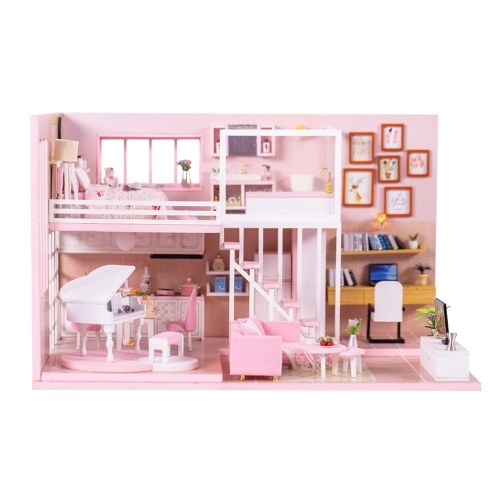 Assemble DIY Doll House Toy Wooden Miniatura Kit