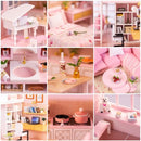 Assemble DIY Doll House Toy Wooden Miniatura Kit