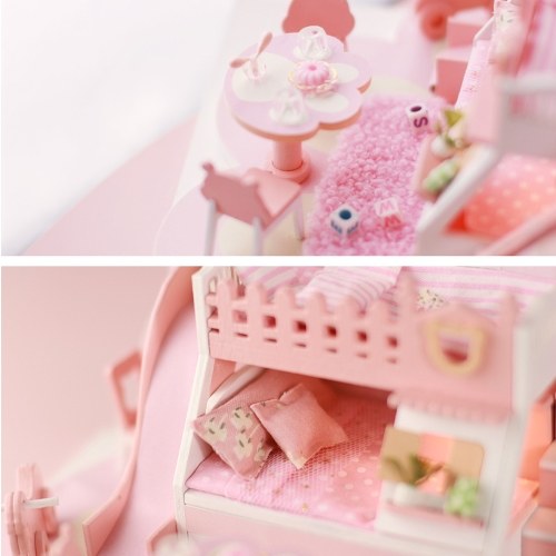 Assemble DIY Doll House Toy Wooden Miniatura Kit