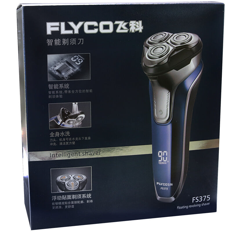 FLYCO FS375 Waterproof Electric Shaver - Blue