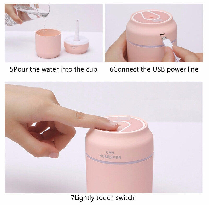 FOCAILAI Mini Humidifiers - Pink