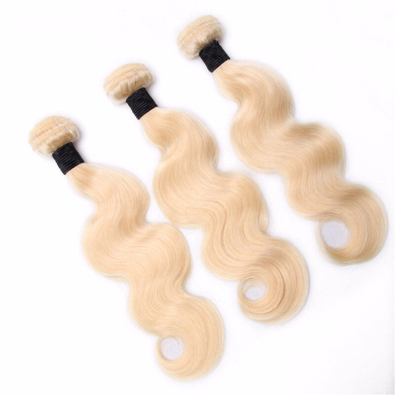 Fashion Brazilian Virgin Hair Weave Bundles - Blonde