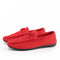 Fashion Breathable Loafer Shoes - Red