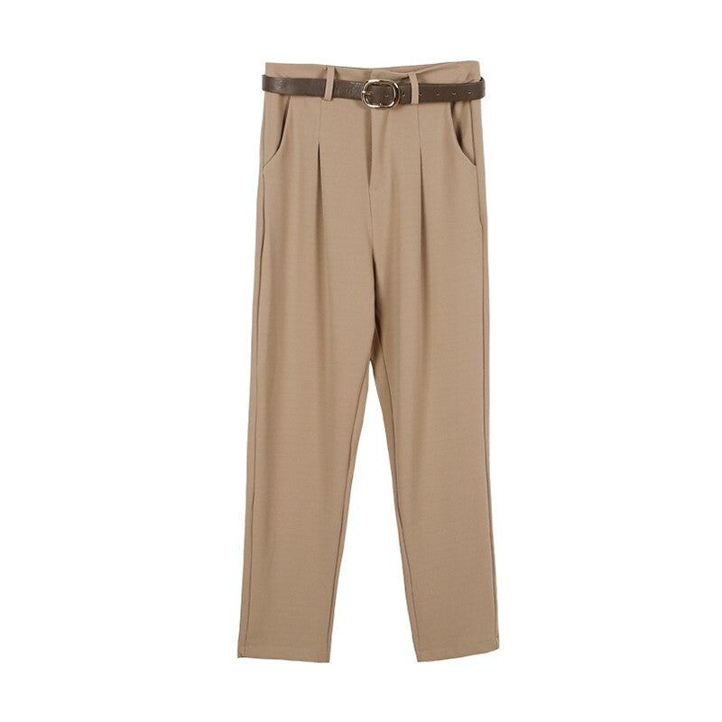 Fashion Female Pipe Trunks Loose Trousers - Auburn