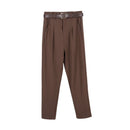 Fashion Female Pipe Trunks Loose Trousers - Coffee