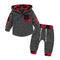 Fashion Hooded Sportswear - Gray & Red