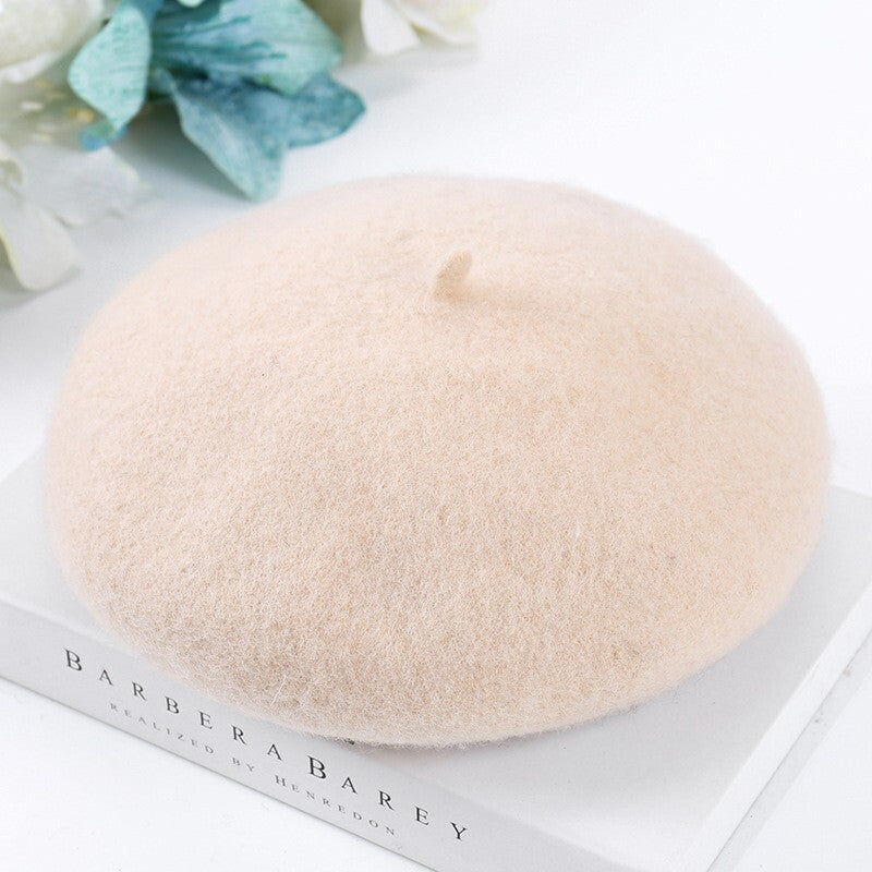 Fashion Korean Style Pumpkin Bud Cap - Beige