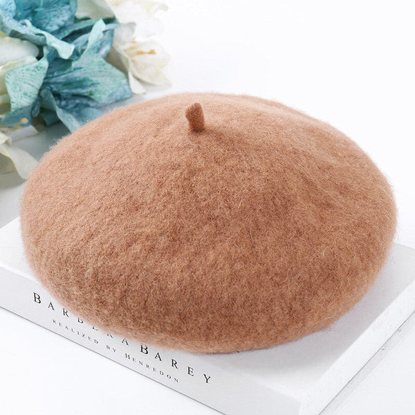 Fashion Korean Style Pumpkin Bud Cap - Light Brown