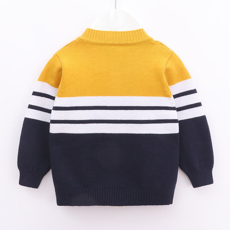 Fashion Long Sleeve Sweater - Yellow