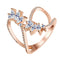 Fashion Premium Inlaid Open Finger Ring - Rose Gold