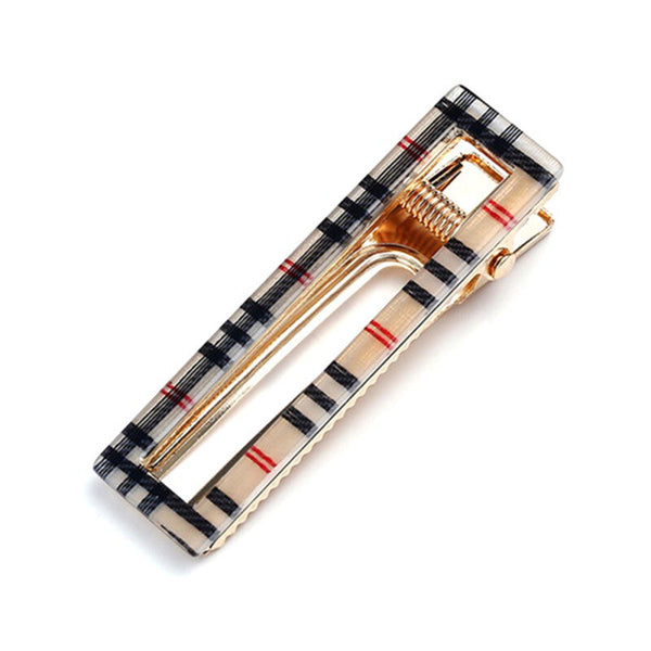 Fashion Premium Lattice Bangs Clip - Beige