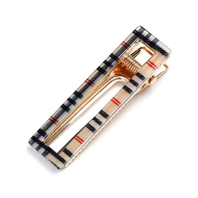 Fashion Premium Lattice Bangs Clip - Beige