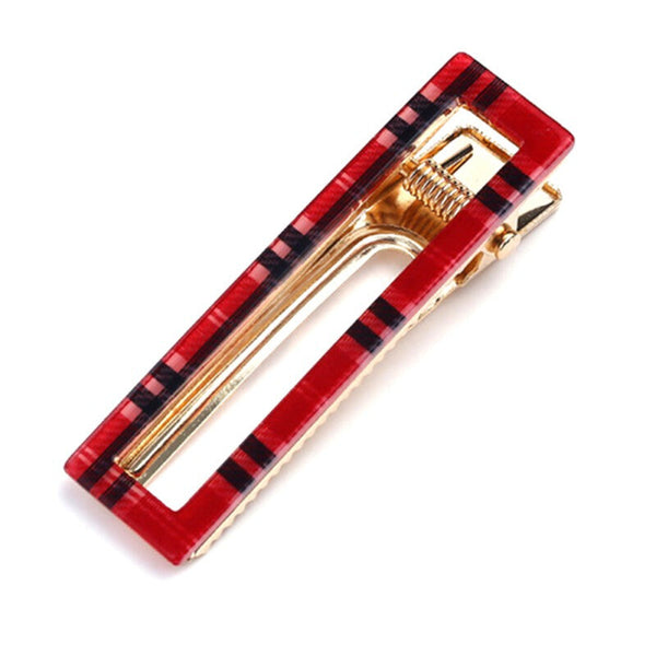 Fashion Premium Lattice Bangs Clip - Red