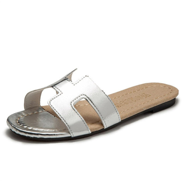 Fashion Sandy Beach Sandals - Silver