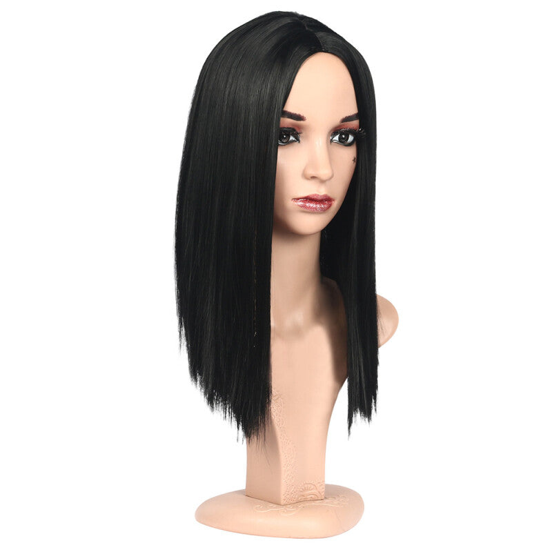 Fashion Straight Hair Synthetic Wig - Black