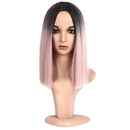 Fashion Straight Hair Synthetic Wig - Pink