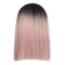 Fashion Straight Hair Synthetic Wig - Pink