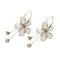 Fashion Women Camellia Flower Stud Earrings - White