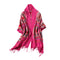 Fashion Women Embroidery Scarf - Hot Pink