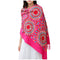 Fashion Women Embroidery Scarf - Hot Pink