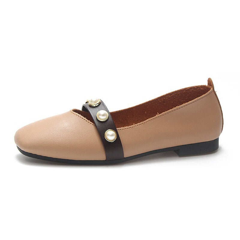 Fashion Women Flat Shoes - Khaki