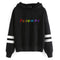 Fashion Women Friends Printed Hoodie - Black