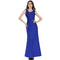 Fashion Women Lace Sleeveless Maxi Dress - Blue