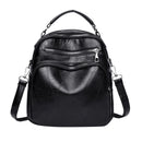 Fashionable Female Multi-use Backpack - Black